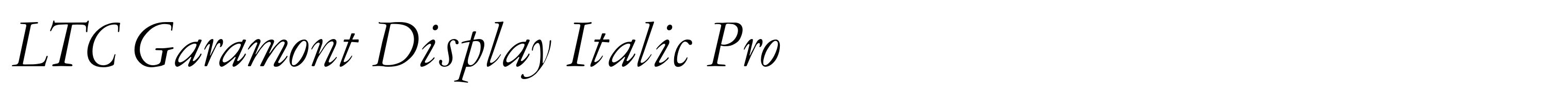 LTC Garamont Display Italic Pro